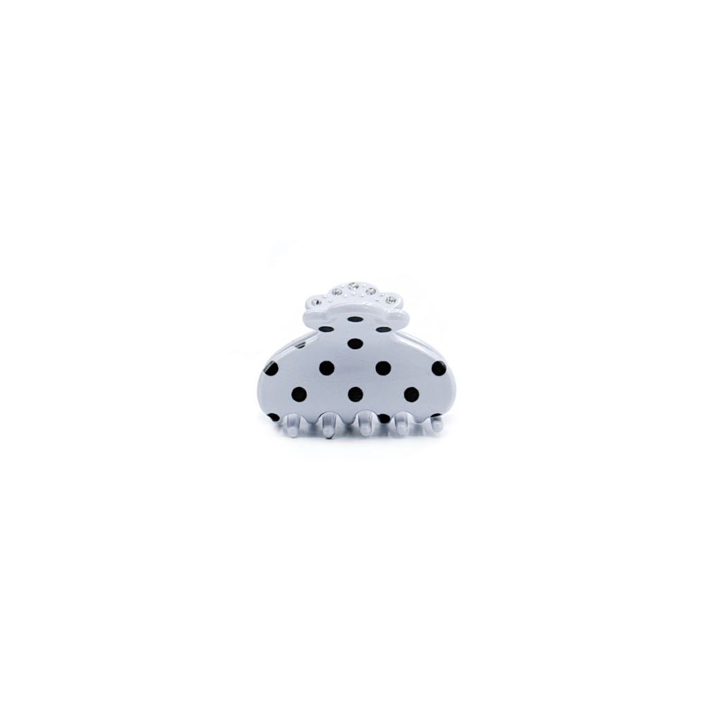 Mini White Dotty Clip