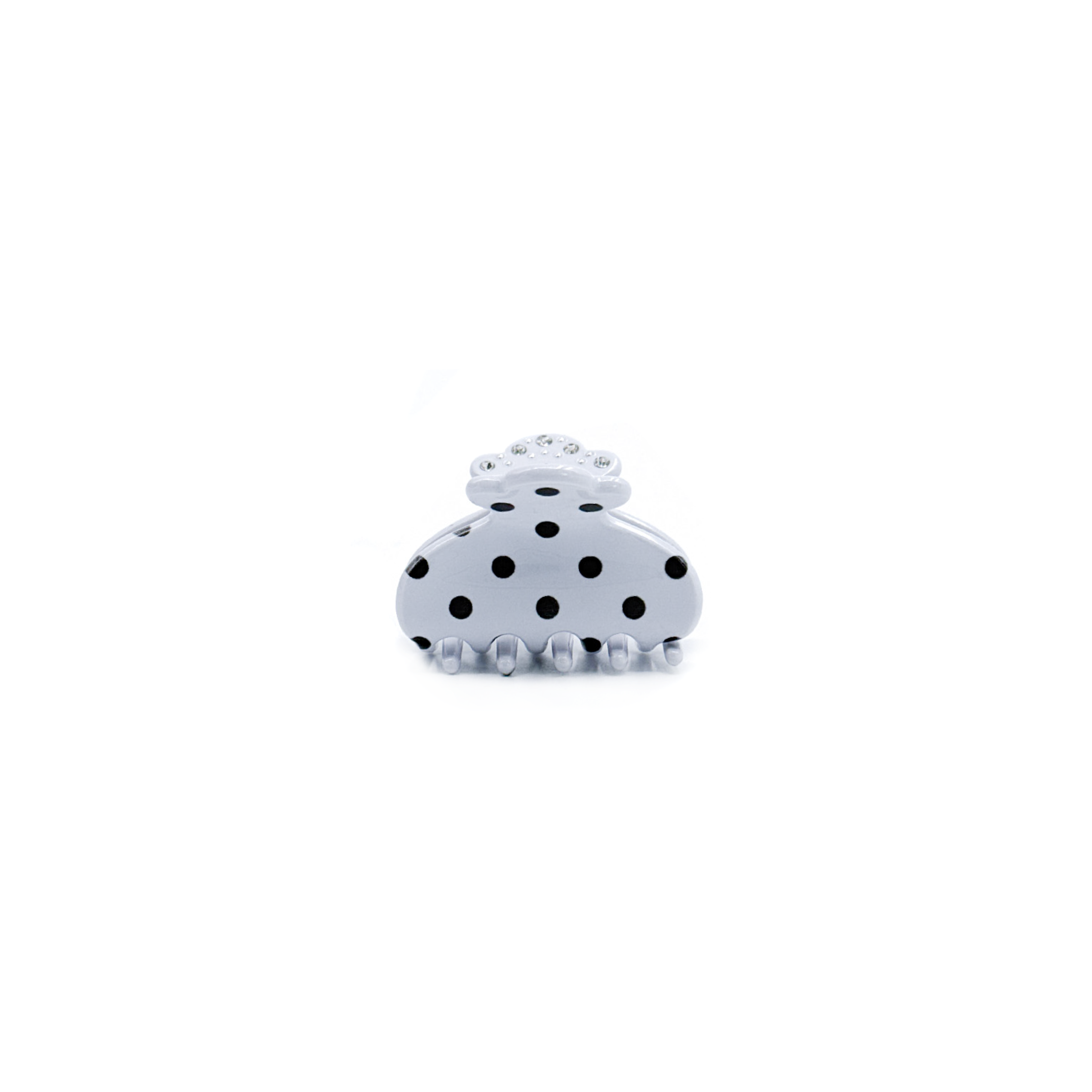 Mini White Dotty Clip